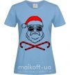 Жіноча футболка Дед Мороз хохо swag Блакитний фото