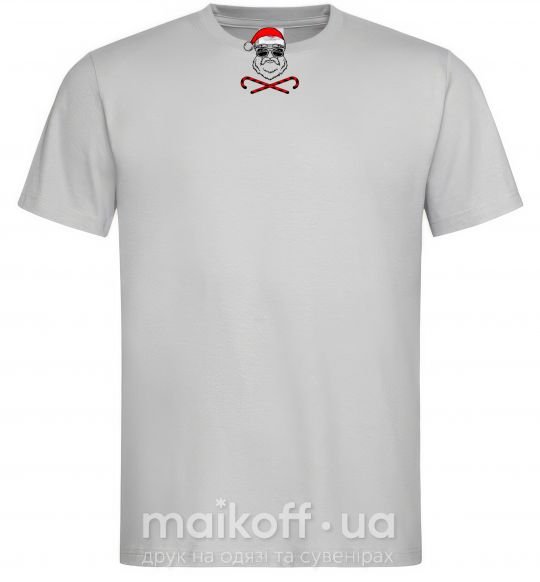 Чоловіча футболка Дед Мороз хохо swag Сірий фото