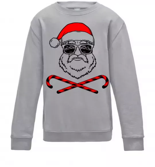 Дитячий світшот Дід Мороз хохо swag Сірий меланж фото