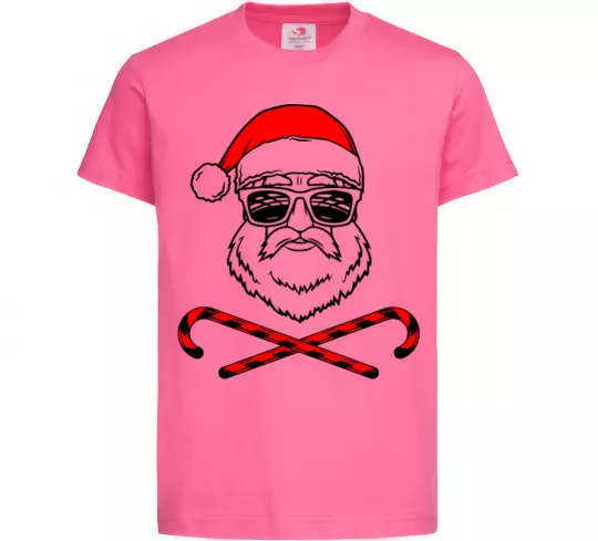 Детская футболка Дід Мороз хохо swag Ярко-розовый фото