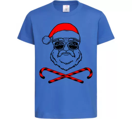 Детская футболка Дід Мороз хохо swag Ярко-синий фото