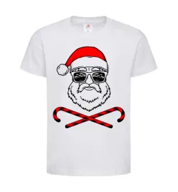 Детская футболка Санта хохо swag Белый фото
