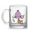 Чашка стеклянная Funny deer&bird Прозрачный фото