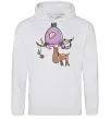 Мужская толстовка (худи) Funny deer&bird Серый меланж фото