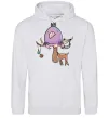 Жіноча толстовка (худі) Funny deer&bird Сірий меланж Жіноча толстовка (худі) Funny deer&bird Сірий меланж фото