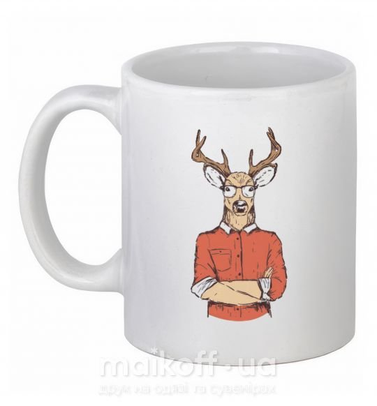 Чашка керамическая Oh, deer Белый фото