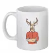 Чашка керамічна Oh, deer Білий фото