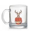 Чашка скляна Oh, deer Прозорий фото