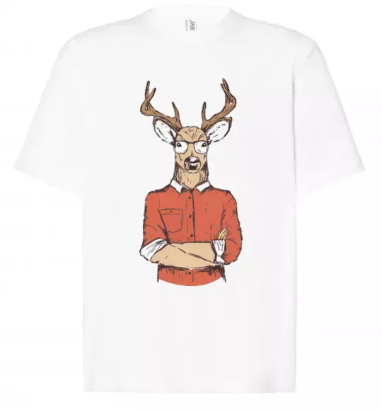 Футболка Оверсайз Oh, deer Белый фото
