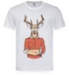 Чоловіча футболка Oh, deer Білий фото
