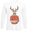 Лонгслив Oh, deer Белый фото