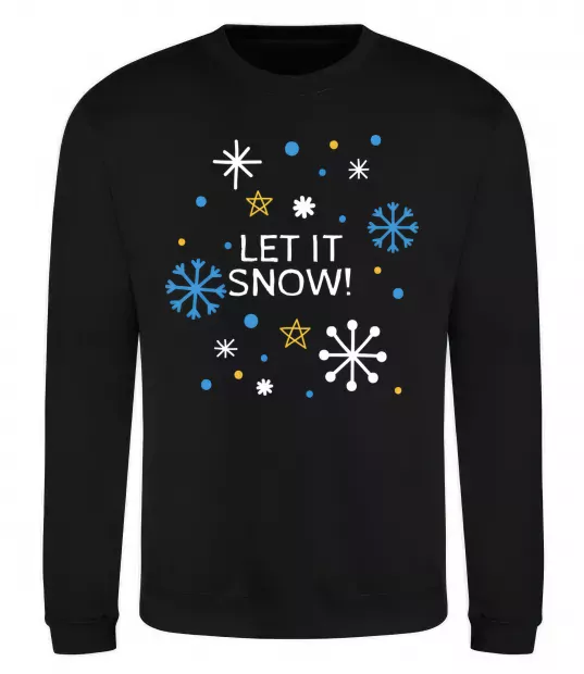 Свитшот Let it snow Черный фото