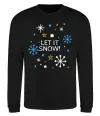 Свитшот Let it snow Черный фото