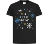 Детская футболка Let it snow Черный Детская футболка Let it snow Черный фото