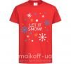 Детская футболка Let it snow Красный фото