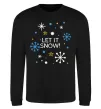 Світшот Let it snow Чорний фото