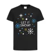 Детская футболка Let it snow Черный фото