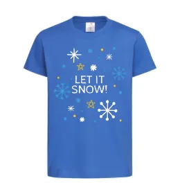 Детская футболка Let it snow Ярко-синий фото