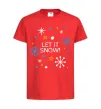 Детская футболка Let it snow Красный фото
