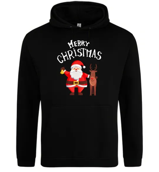 Женская толстовка (худи) Merry Christmas Черный фото