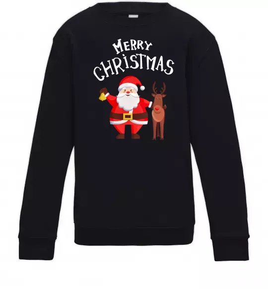 Дитячий світшот Merry Christmas Чорний фото