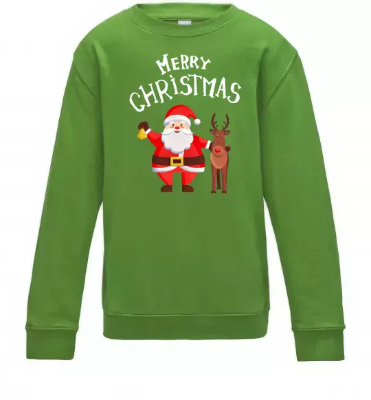 Дитячий світшот Merry Christmas Лаймовий фото