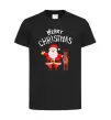 Дитяча футболка Merry Christmas Чорний фото