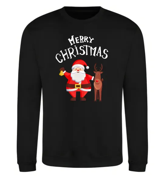 Світшот Merry Christmas Чорний фото