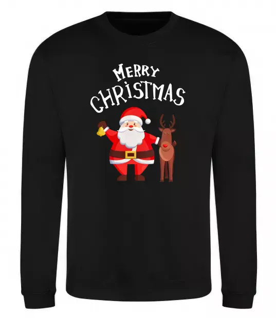 Світшот Merry Christmas Чорний фото