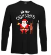 Лонгслив Merry Christmas Черный Лонгслив Merry Christmas Черный фото