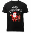 Чоловіча преміум футболка Merry Christmas Чорний фото