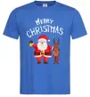 Мужская футболка Merry Christmas Ярко-синий фото