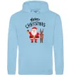 Чоловіча толстовка (худі) Merry Christmas Блакитний фото