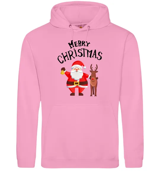 Женская толстовка (худи) Merry Christmas Розовый фото