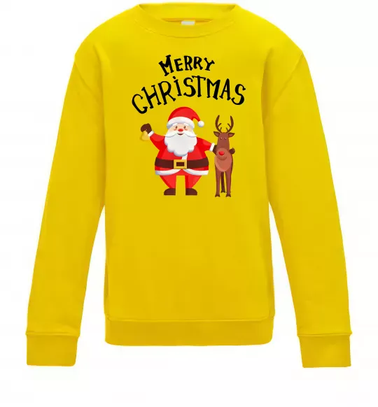 Дитячий світшот Merry Christmas Сонячно жовтий фото