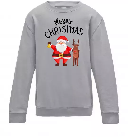 Дитячий світшот Merry Christmas Сірий меланж фото