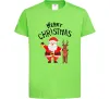 Дитяча футболка Merry Christmas Лаймовий фото