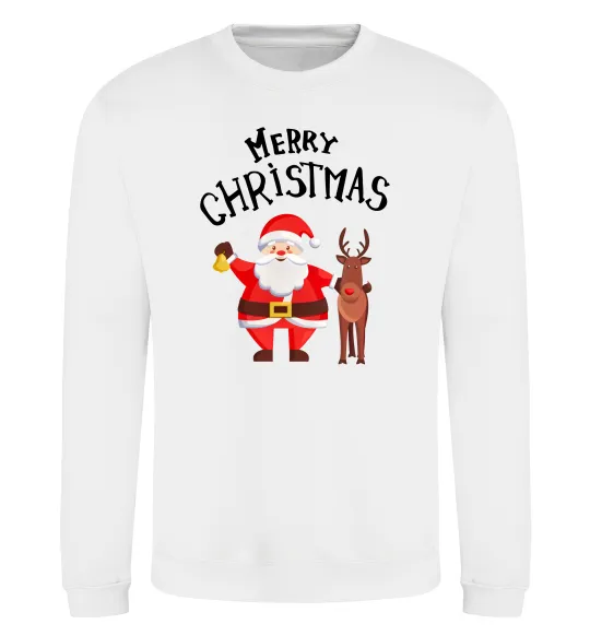 Світшот Merry Christmas Білий фото