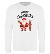 Світшот Merry Christmas Білий фото