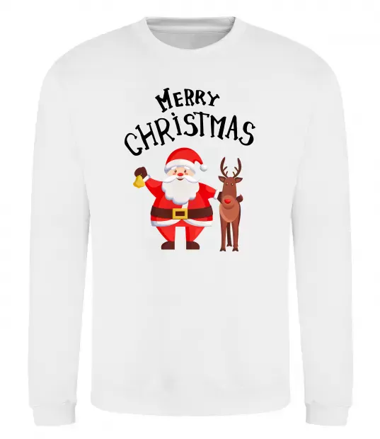 Світшот Merry Christmas Білий фото