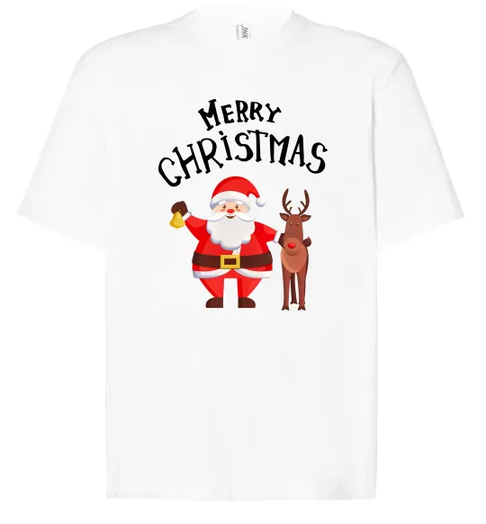 Футболка Оверсайз Merry Christmas Белый фото