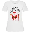 Жіноча футболка Merry Christmas Білий фото