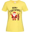 Жіноча футболка Merry Christmas Лимонний фото