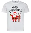 Мужская футболка Merry Christmas Белый фото