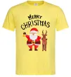Мужская футболка Merry Christmas Лимонный фото