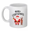Чашка керамічна Merry Christmas Білий фото
