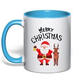 Чашка с цветной ручкой Merry Christmas Чашка с цветной ручкой Merry Christmas