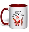 Чашка с цветной ручкой Merry Christmas Красный Чашка с цветной ручкой Merry Christmas Красный фото