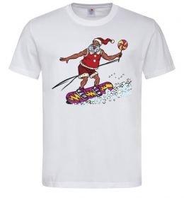 Мужская футболка Дід мороз сноубордист Мужская футболка Дід мороз сноубордист