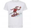 Детская футболка Дед мороз сноубордист Белый фото